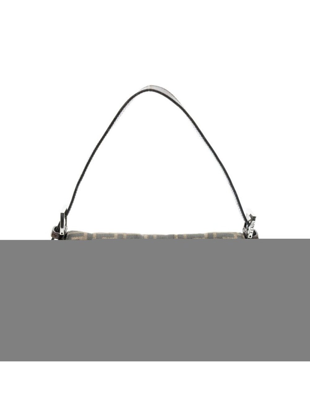 Fendi Baguette Brown Black Zucca Canvas Shoulder Bag